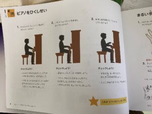 ピアノの正しい座り方のテキスト